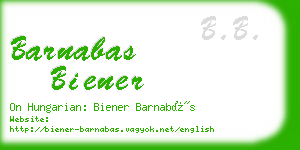 barnabas biener business card